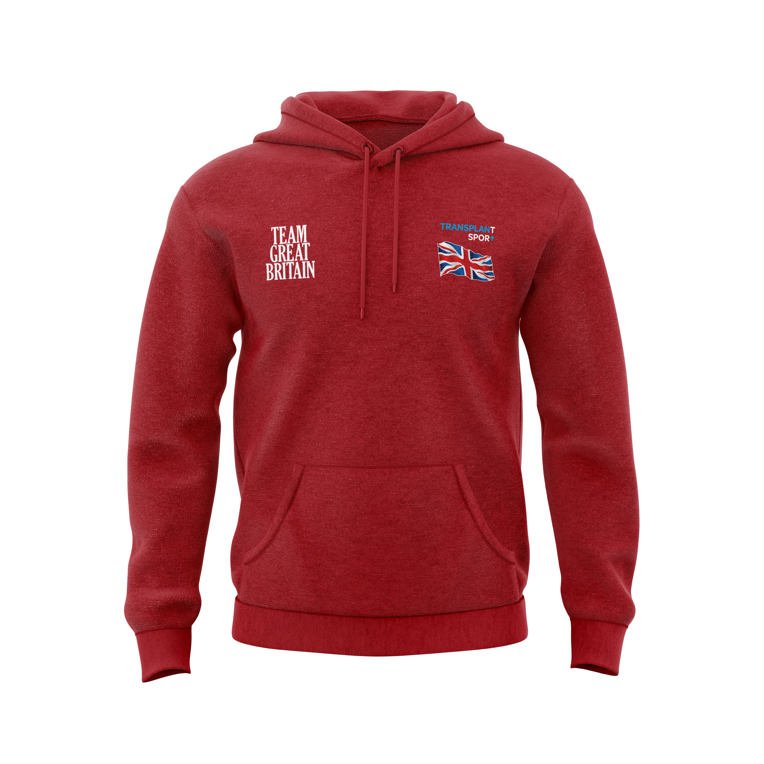 TEAM GB – COTTON HOODIE – RED
