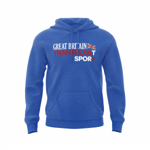 GREAT BRITAIN - COTTON HOODIE - ROYAL