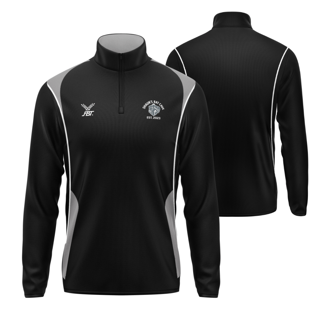 Bat Cave – 1/4 Zip Midlayer – Black