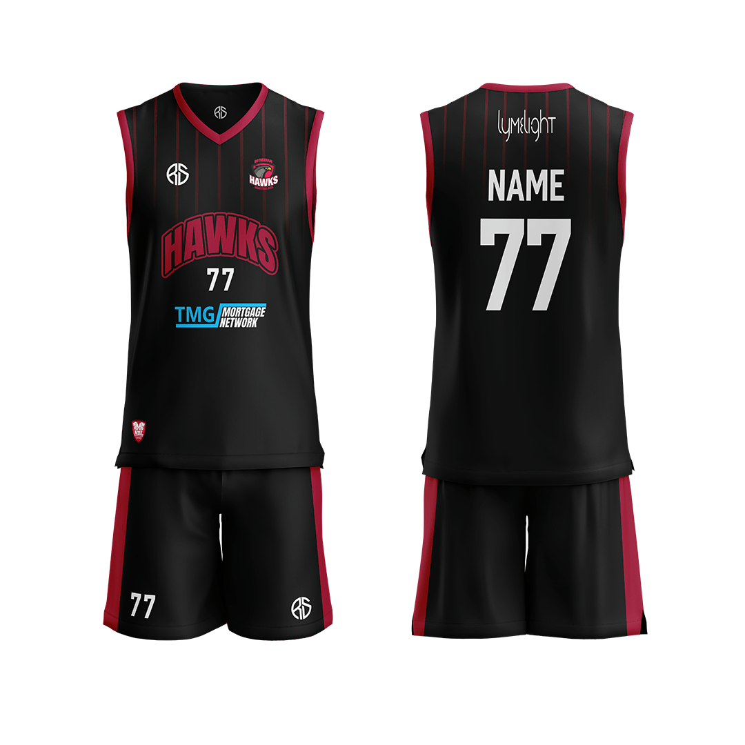 ROTHERHAM HAWKS – PLAYING KIT – KIDS – BLACK