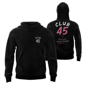 CLUB45 - BLACK COTTON HOODIE - DESIGN 5