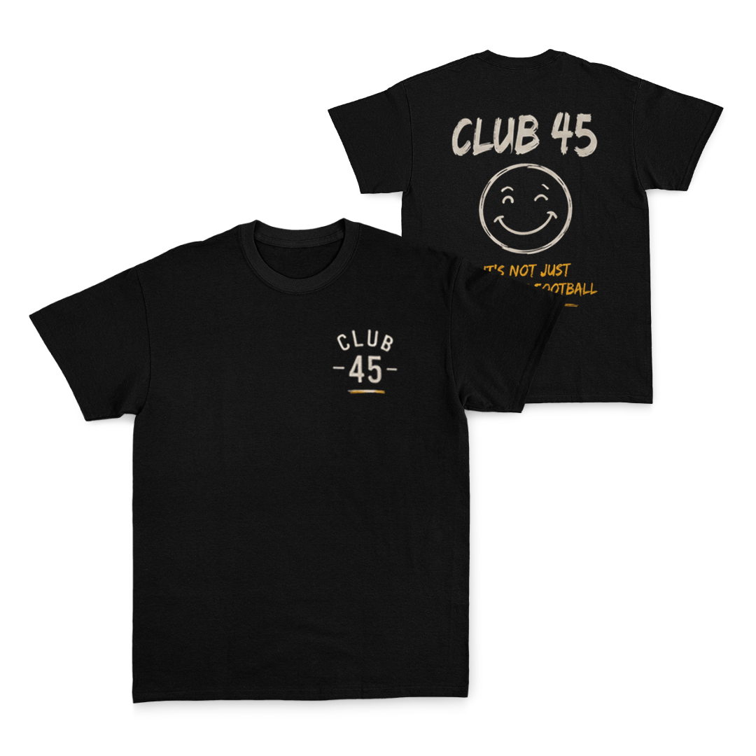 CLUB45 - BLACK COTTON TEE - DESIGN 2