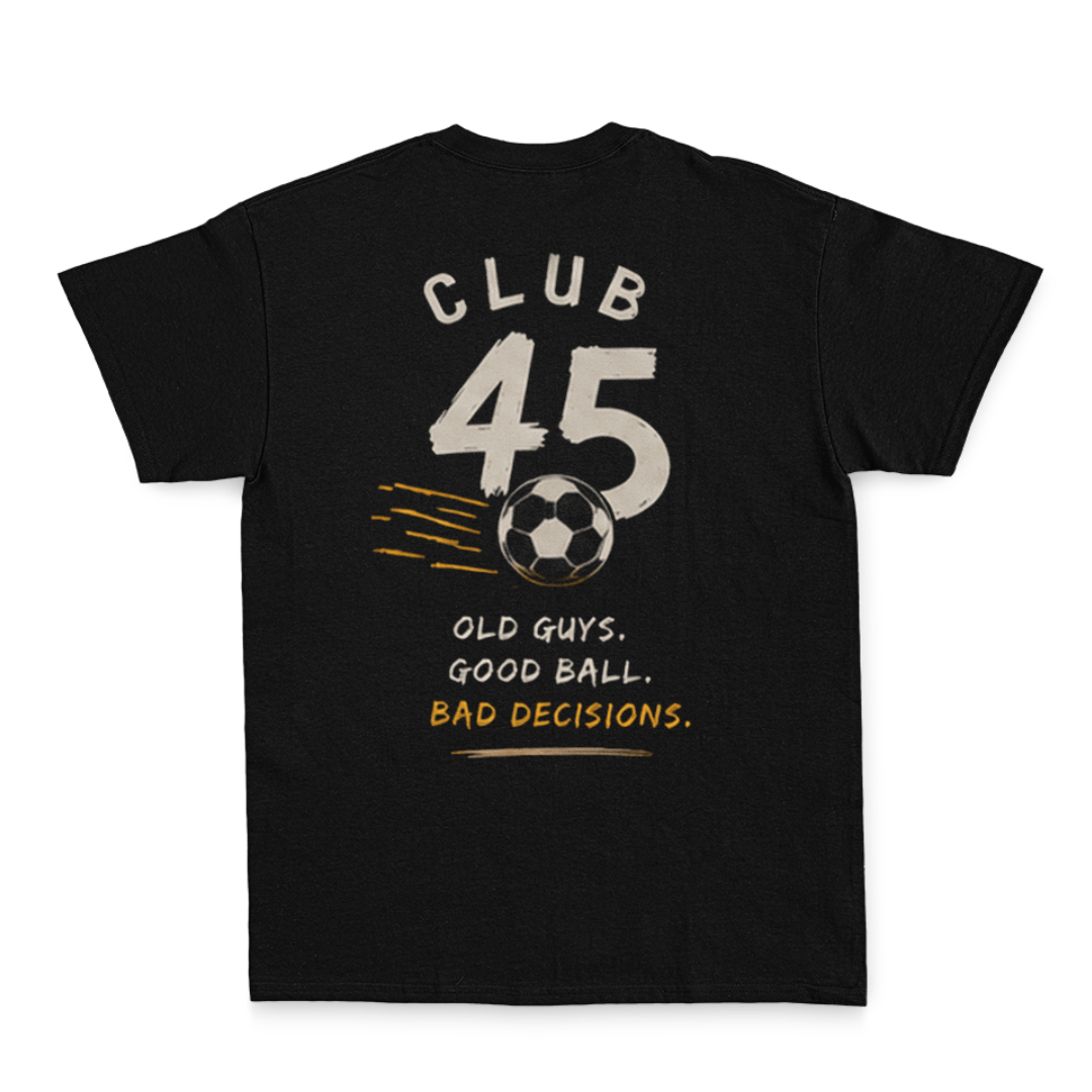 CLUB45 - BLACK COTTON TEE - DESIGN 3 - Image 3