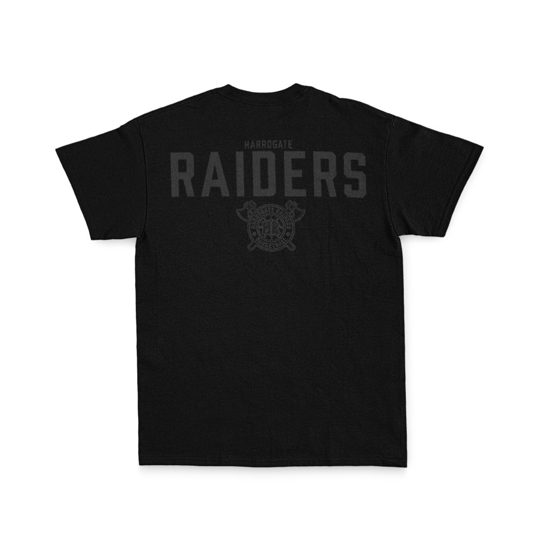 HARROGATE RAIDERS TEE - DESIGN 2 - BLACK - Image 3
