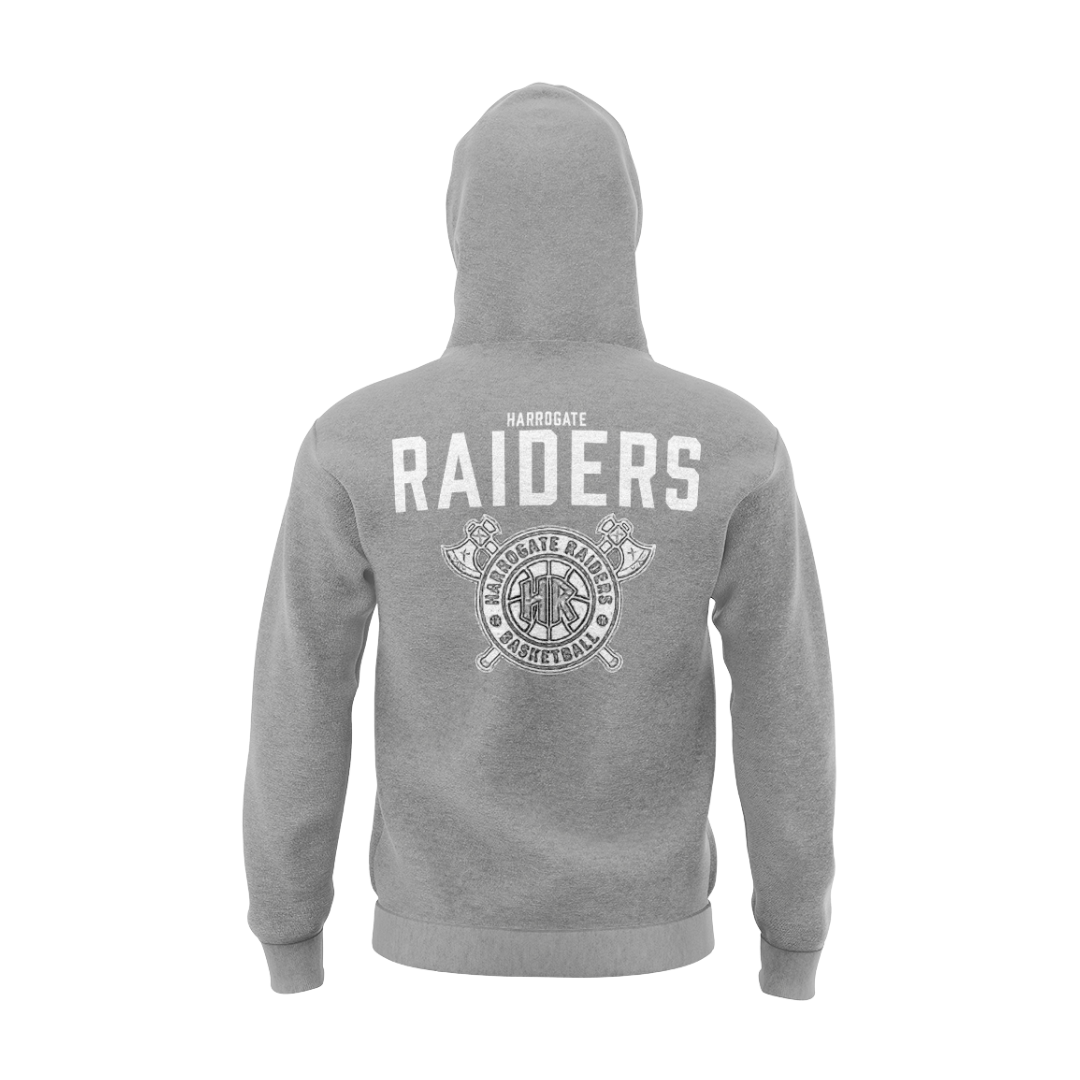 HARROGATE RAIDERS HOODIE - DESIGN 2 - GREY - Image 3