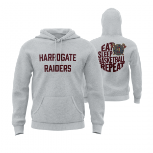 HARROGATE RAIDERS HOODIE - DESIGN 4 - GREY