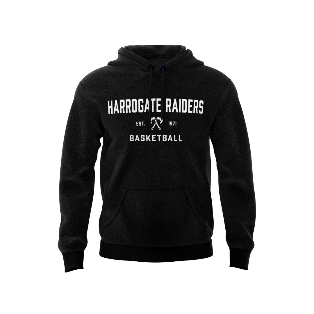 HARROGATE RAIDERS HOODIE - DESIGN 3 - BLACK - Image 2