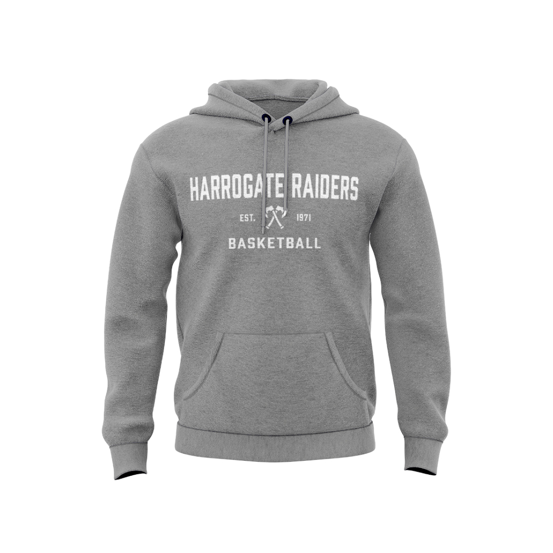 HARROGATE RAIDERS HOODIE - DESIGN 3 - GREY - Image 2