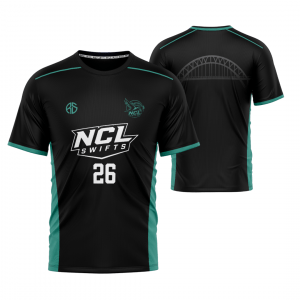 NEWCASTLE SWIFTS - SHOOTING SHIRT - BLACK/TEAL