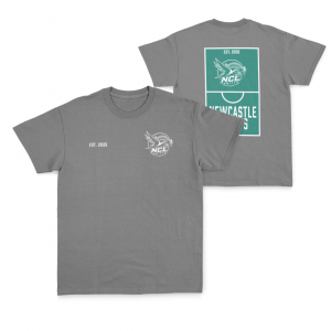 NEWCASTLE SWIFTS - COTTON TEE - DESIGN 4 - GREY