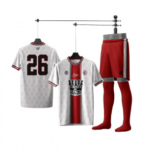 BROADLEY FC - WHITE/RED SHIRT - [SHIRT ONLY]