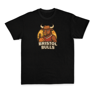 BRISTOL BULLS - SUPPORTERS TEE - BLACK - DESIGN 1