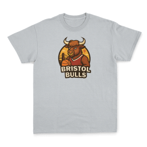 BRISTOL BULLS - SUPPORTERS TEE - GREY - DESIGN 1