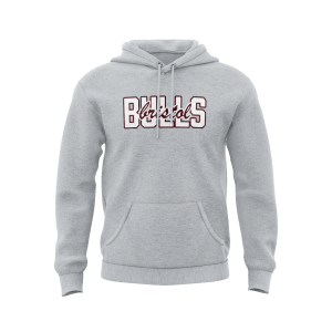 BRISTOL BULLS - SUPPORTERS HOODIE - GREY - DESIGN 2