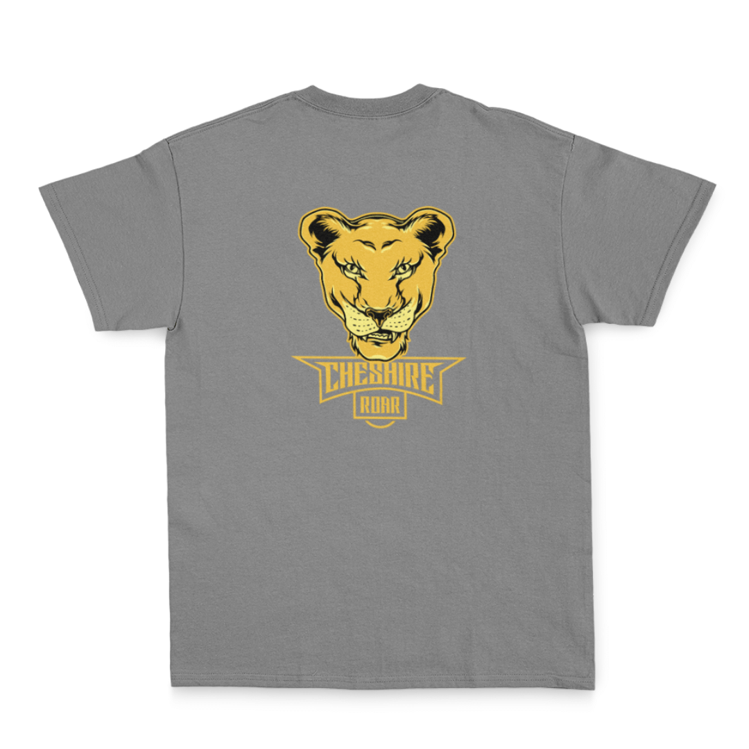 CHESHIRE ROAR - COTTON TEE - GREY - Image 3