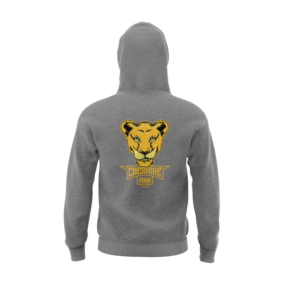 CHESHIRE ROAR - COTTON HOODIE - GREY - Image 3