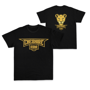 CHESHIRE ROAR - COTTON TEE - BLACK