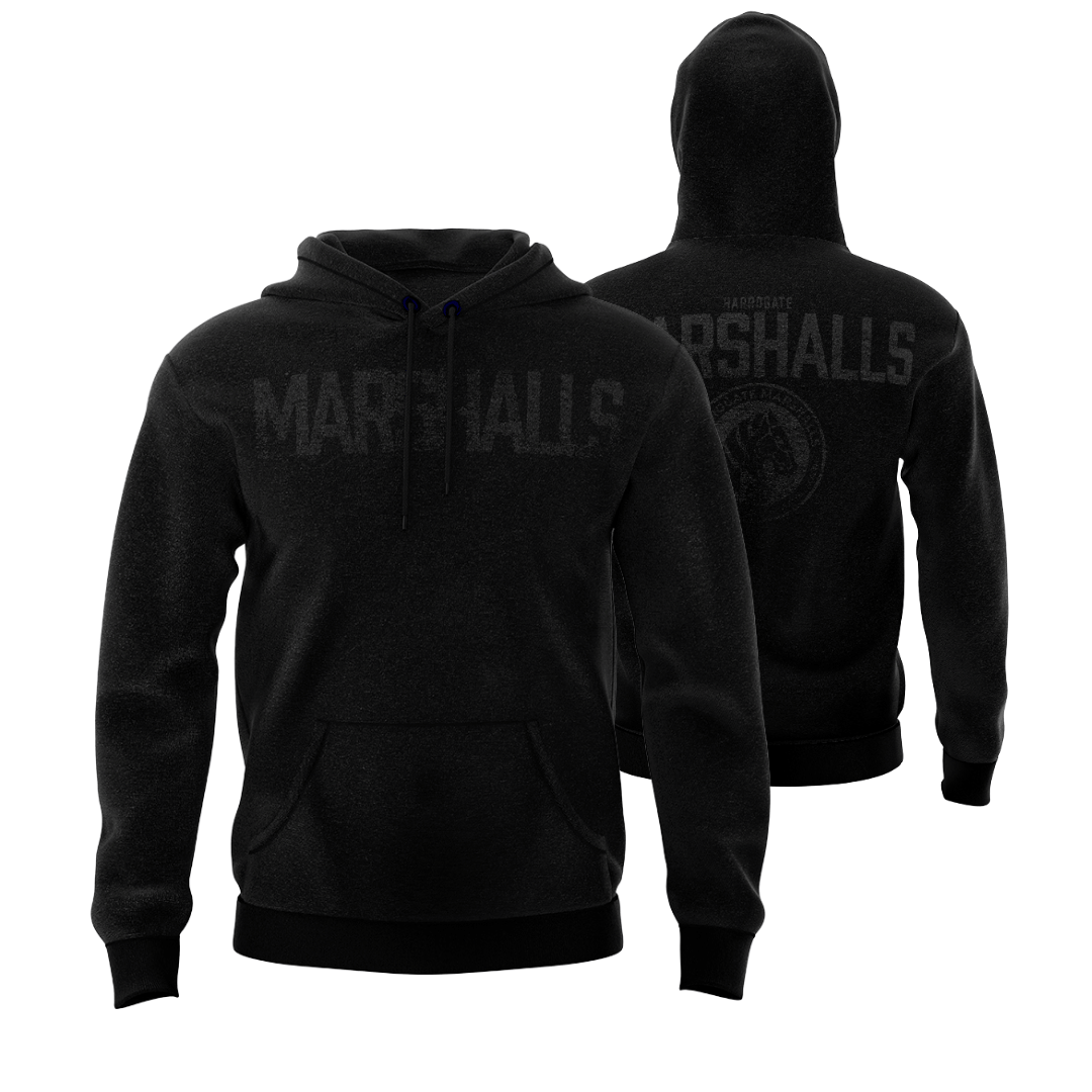 HARROGATE MARSHALLS HOODIE - DESIGN 2 - BLACK