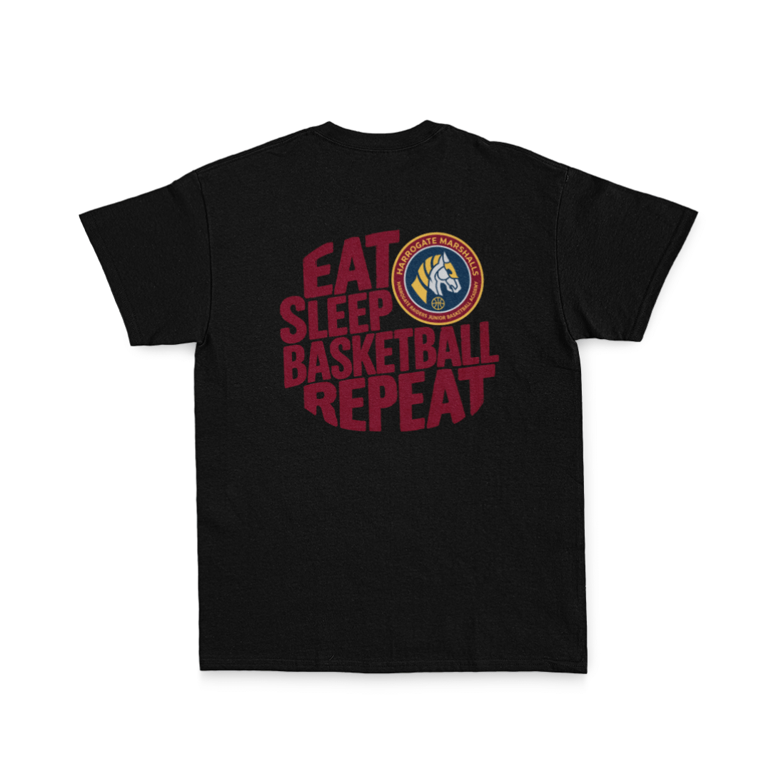 HARROGATE MARSHALLS TEE - DESIGN 4 - BLACK - Image 3