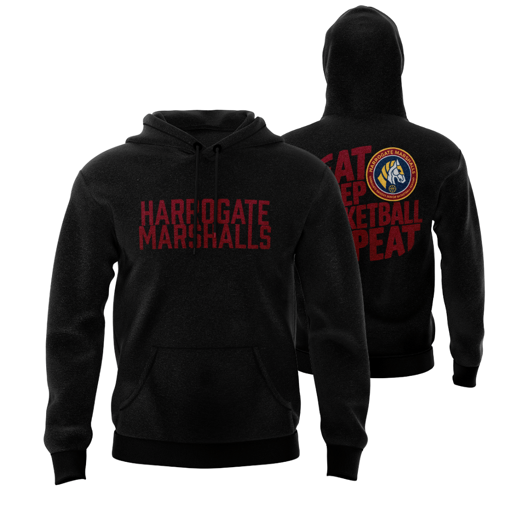 HARROGATE MARSHALLS HOODIE - DESIGN 4 - BLACK