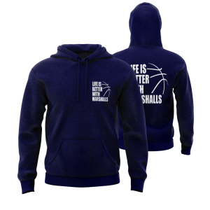 HARROGATE MARSHALLS HOODIE - DESIGN 1 - NAVY