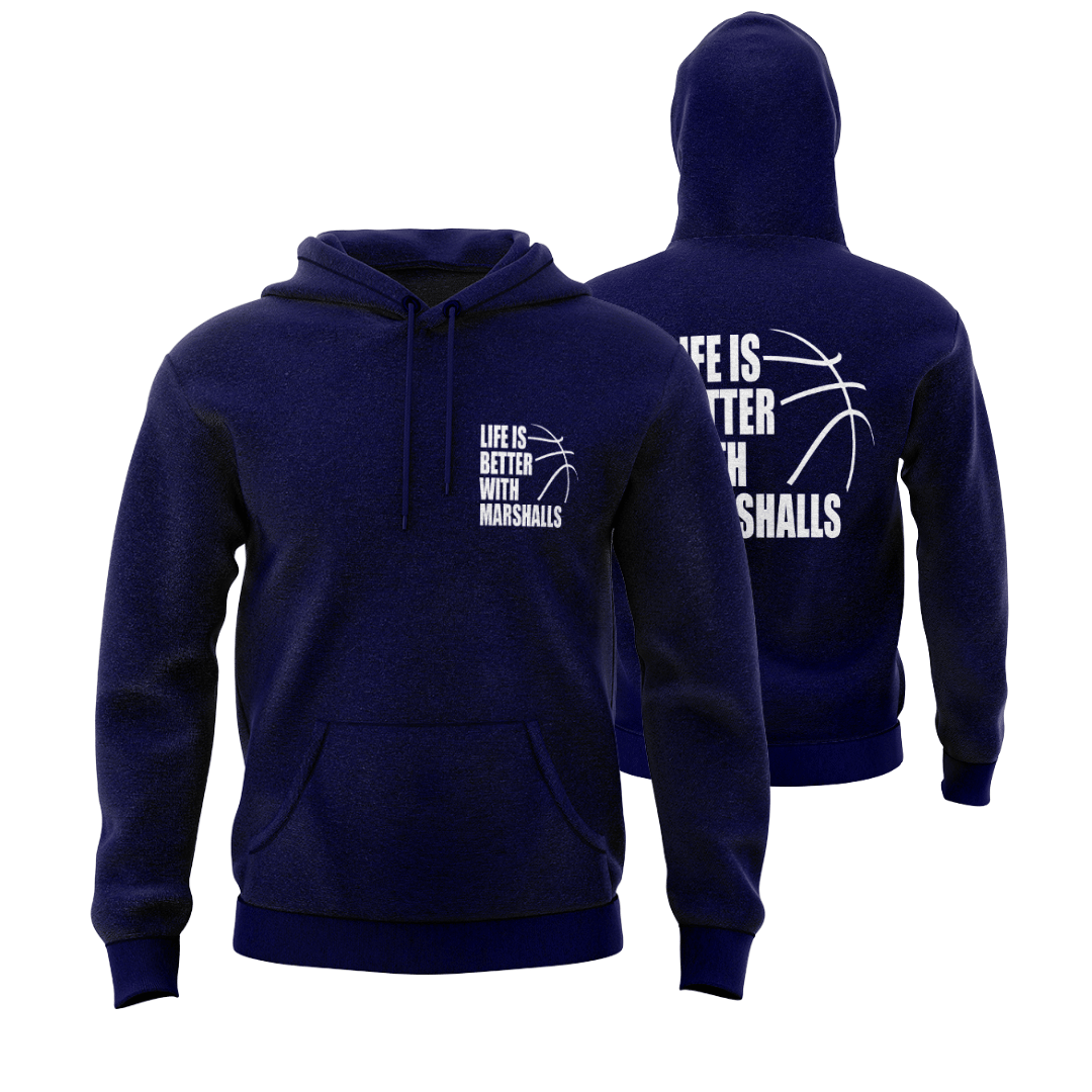 HARROGATE MARSHALLS HOODIE - DESIGN 1 - NAVY