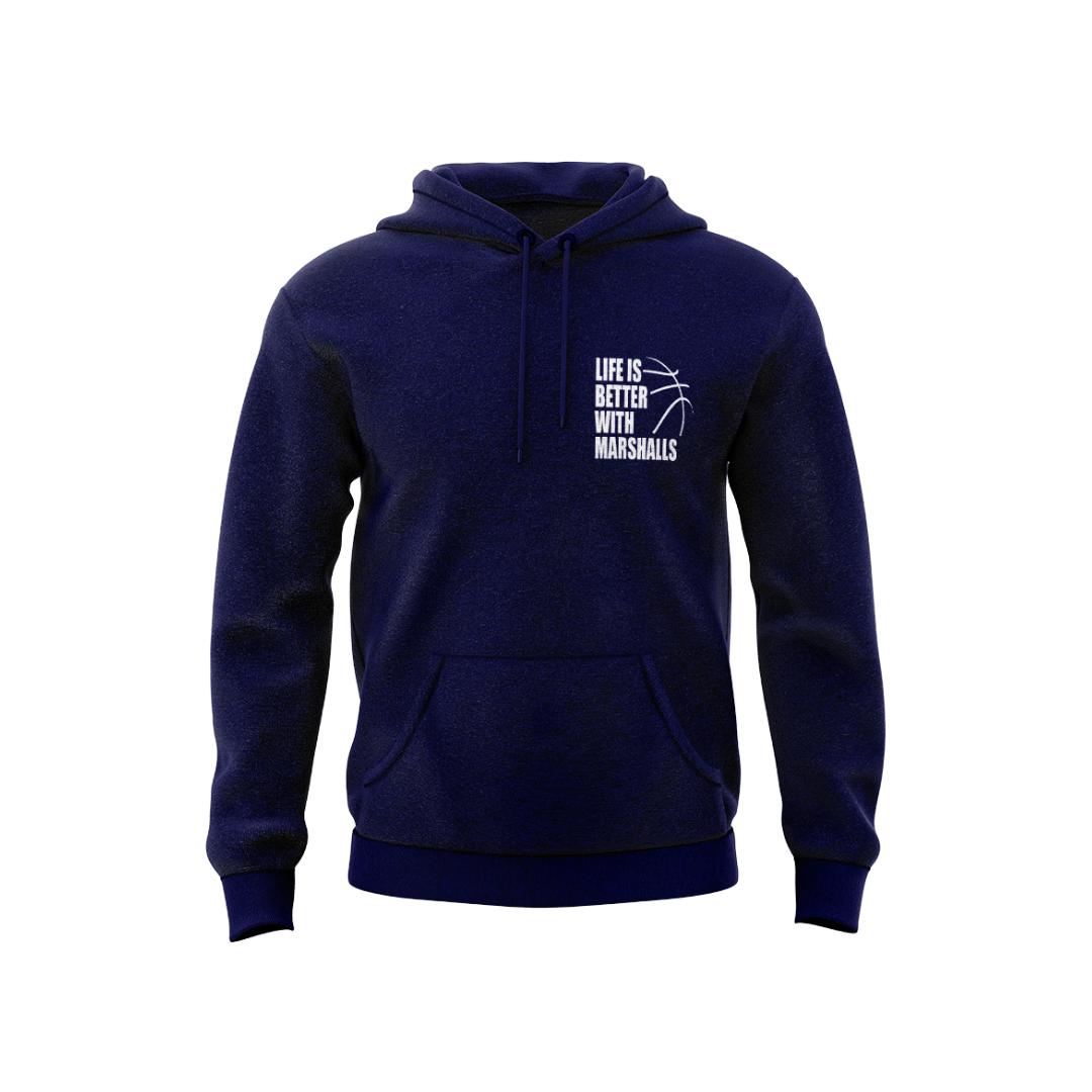 HARROGATE MARSHALLS HOODIE - DESIGN 1 - NAVY - Image 2