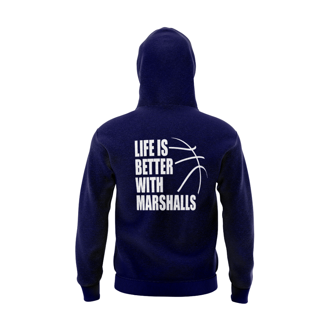 HARROGATE MARSHALLS HOODIE - DESIGN 1 - NAVY - Image 3